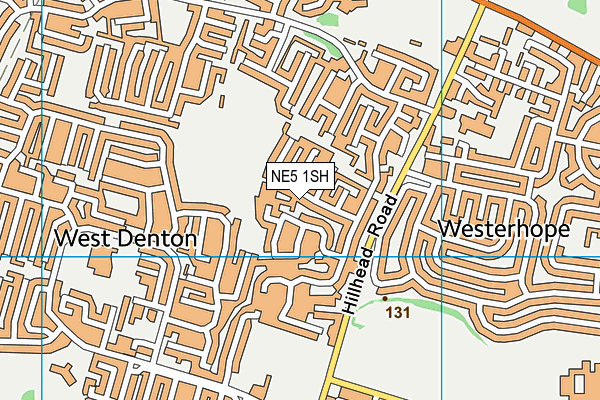 NE5 1SH map - OS VectorMap District (Ordnance Survey)
