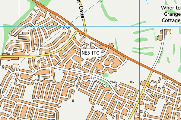 NE5 1TG map - OS VectorMap District (Ordnance Survey) NE5 1TG map - OS VectorMap District (Ordnance Survey)