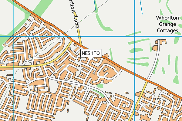 NE5 1TQ map - OS VectorMap District (Ordnance Survey) NE5 1TQ map - OS VectorMap District (Ordnance Survey)