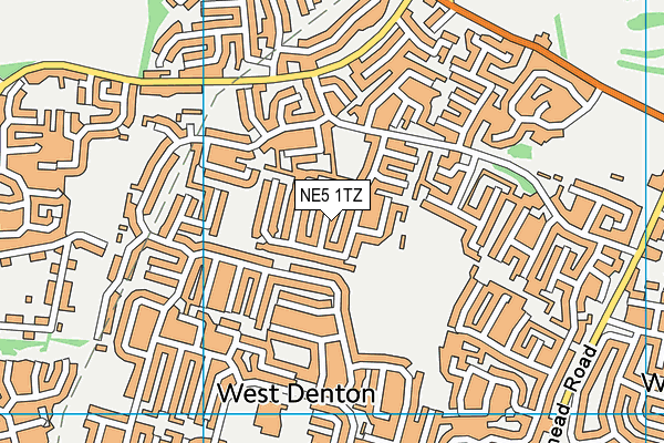 NE5 1TZ map - OS VectorMap District (Ordnance Survey) NE5 1TZ map - OS VectorMap District (Ordnance Survey)