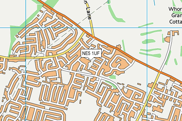 NE5 1UF map - OS VectorMap District (Ordnance Survey) NE5 1UF map - OS VectorMap District (Ordnance Survey)