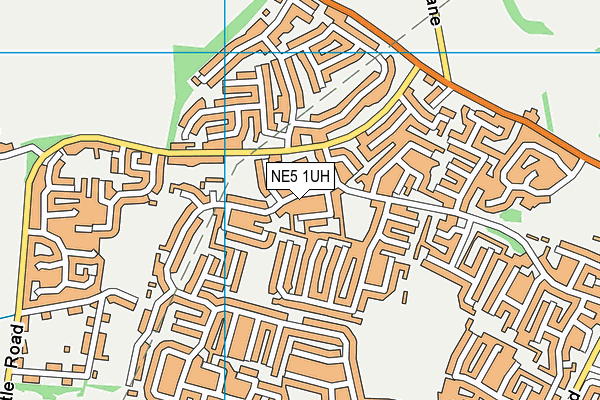 NE5 1UH map - OS VectorMap District (Ordnance Survey) NE5 1UH map - OS VectorMap District (Ordnance Survey)