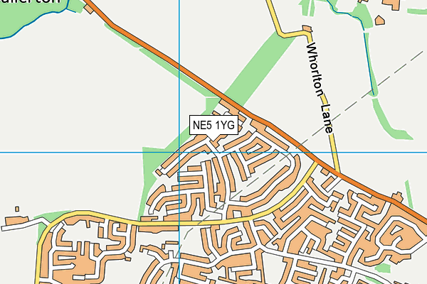 NE5 1YG map - OS VectorMap District (Ordnance Survey) NE5 1YG map - OS VectorMap District (Ordnance Survey)