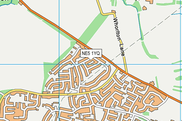 NE5 1YQ map - OS VectorMap District (Ordnance Survey) NE5 1YQ map - OS VectorMap District (Ordnance Survey)