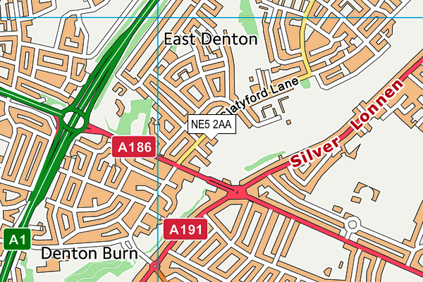 NE5 2AA map - OS VectorMap District (Ordnance Survey) NE5 2AA map - OS VectorMap District (Ordnance Survey)