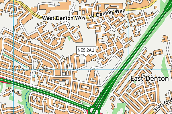 NE5 2AU map - OS VectorMap District (Ordnance Survey) NE5 2AU map - OS VectorMap District (Ordnance Survey)