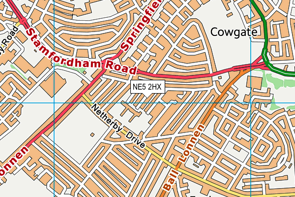 NE5 2HX map - OS VectorMap District (Ordnance Survey) NE5 2HX map - OS VectorMap District (Ordnance Survey)