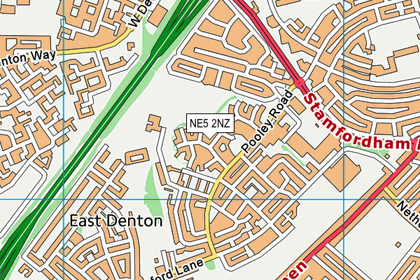 NE5 2NZ map - OS VectorMap District (Ordnance Survey) NE5 2NZ map - OS VectorMap District (Ordnance Survey)