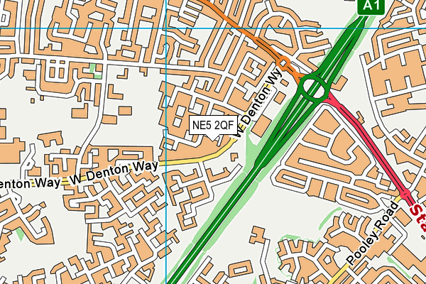 NE5 2QF map - OS VectorMap District (Ordnance Survey) NE5 2QF map - OS VectorMap District (Ordnance Survey)