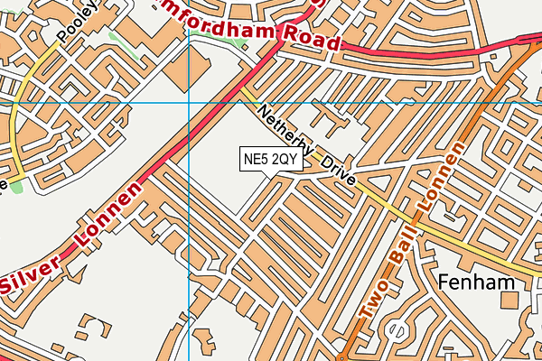 NE5 2QY map - OS VectorMap District (Ordnance Survey)