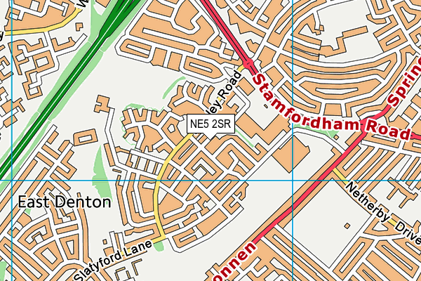 NE5 2SR map - OS VectorMap District (Ordnance Survey) NE5 2SR map - OS VectorMap District (Ordnance Survey)