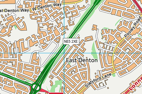 NE5 2XE map - OS VectorMap District (Ordnance Survey) NE5 2XE map - OS VectorMap District (Ordnance Survey)