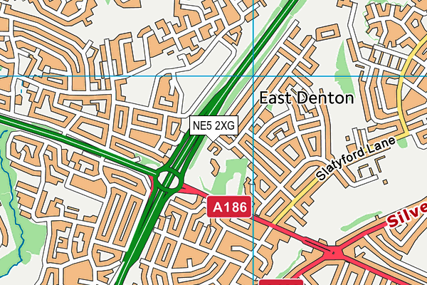 NE5 2XG map - OS VectorMap District (Ordnance Survey) NE5 2XG map - OS VectorMap District (Ordnance Survey)