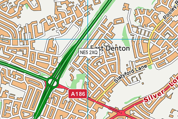 NE5 2XQ map - OS VectorMap District (Ordnance Survey)