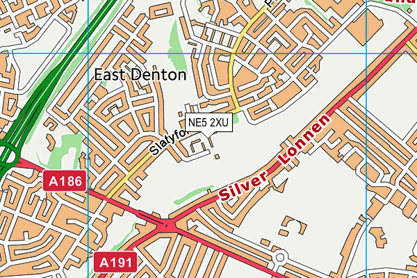 NE5 2XU map - OS VectorMap District (Ordnance Survey)
