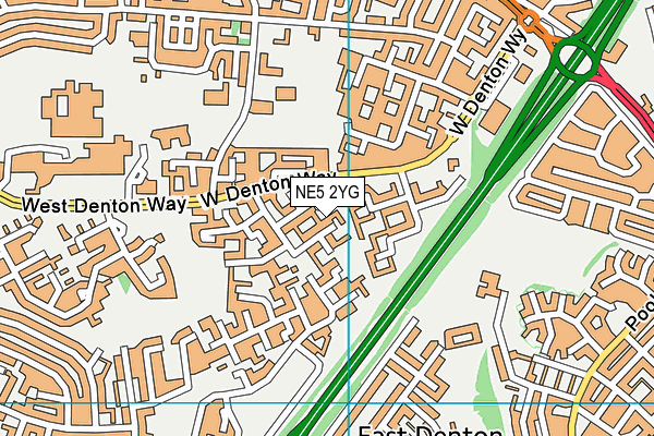 NE5 2YG map - OS VectorMap District (Ordnance Survey) NE5 2YG map - OS VectorMap District (Ordnance Survey)