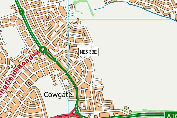 NE5 3BE map - OS VectorMap District (Ordnance Survey) NE5 3BE map - OS VectorMap District (Ordnance Survey)