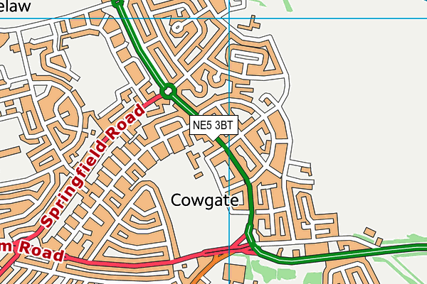 NE5 3BT map - OS VectorMap District (Ordnance Survey) NE5 3BT map - OS VectorMap District (Ordnance Survey)