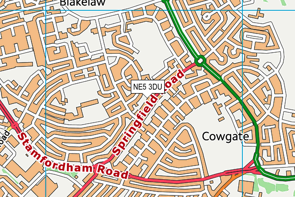 NE5 3DU map - OS VectorMap District (Ordnance Survey) NE5 3DU map - OS VectorMap District (Ordnance Survey)