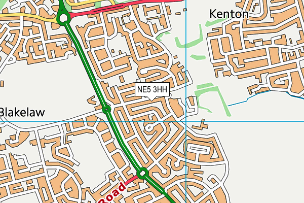 NE5 3HH map - OS VectorMap District (Ordnance Survey) NE5 3HH map - OS VectorMap District (Ordnance Survey)