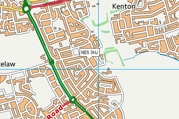 NE5 3HJ map - OS VectorMap District (Ordnance Survey)