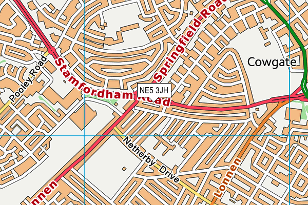 NE5 3JH map - OS VectorMap District (Ordnance Survey) NE5 3JH map - OS VectorMap District (Ordnance Survey)