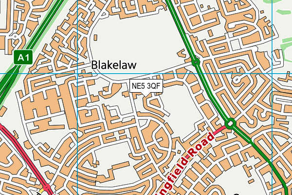 NE5 3QF map - OS VectorMap District (Ordnance Survey) NE5 3QF map - OS VectorMap District (Ordnance Survey)