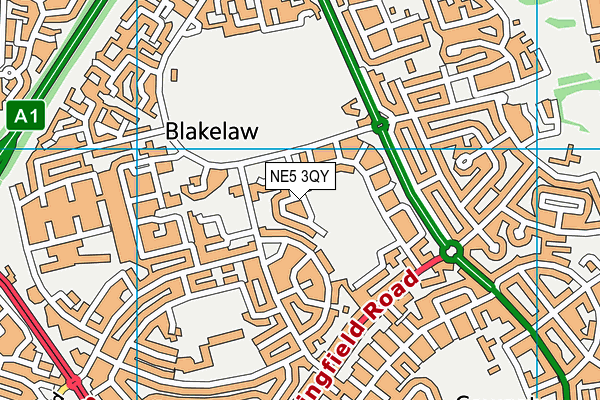 NE5 3QY map - OS VectorMap District (Ordnance Survey) NE5 3QY map - OS VectorMap District (Ordnance Survey)