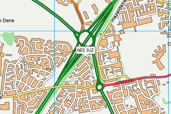 NE5 3UZ map - OS VectorMap District (Ordnance Survey) NE5 3UZ map - OS VectorMap District (Ordnance Survey)