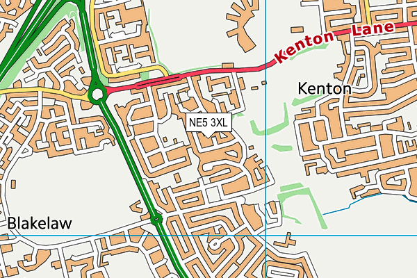 NE5 3XL map - OS VectorMap District (Ordnance Survey) NE5 3XL map - OS VectorMap District (Ordnance Survey)