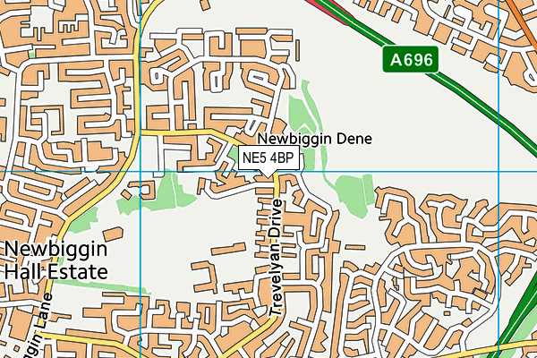 NE5 4BP map - OS VectorMap District (Ordnance Survey) NE5 4BP map - OS VectorMap District (Ordnance Survey)