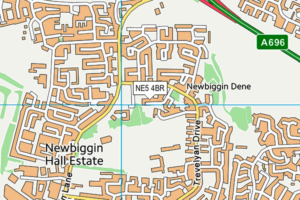 NE5 4BR map - OS VectorMap District (Ordnance Survey) NE5 4BR map - OS VectorMap District (Ordnance Survey)