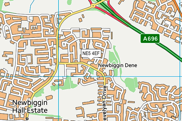 NE5 4EF map - OS VectorMap District (Ordnance Survey) NE5 4EF map - OS VectorMap District (Ordnance Survey)