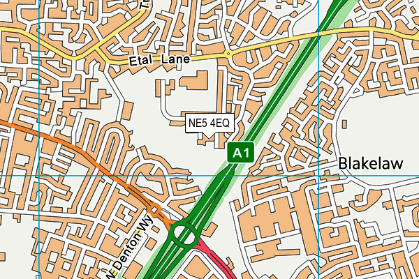 NE5 4EQ map - OS VectorMap District (Ordnance Survey) NE5 4EQ map - OS VectorMap District (Ordnance Survey)
