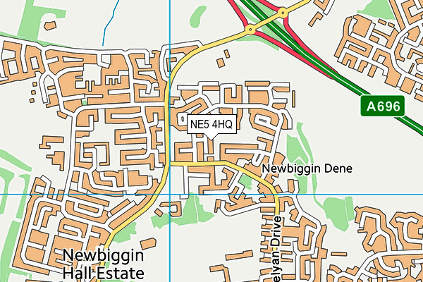 NE5 4HQ map - OS VectorMap District (Ordnance Survey) NE5 4HQ map - OS VectorMap District (Ordnance Survey)