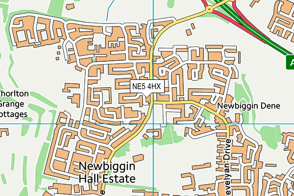 NE5 4HX map - OS VectorMap District (Ordnance Survey) NE5 4HX map - OS VectorMap District (Ordnance Survey)