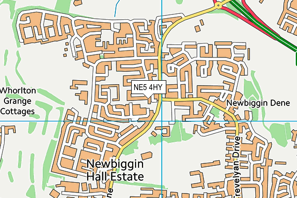 NE5 4HY map - OS VectorMap District (Ordnance Survey) NE5 4HY map - OS VectorMap District (Ordnance Survey)