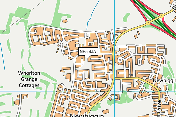 NE5 4JA map - OS VectorMap District (Ordnance Survey) NE5 4JA map - OS VectorMap District (Ordnance Survey)