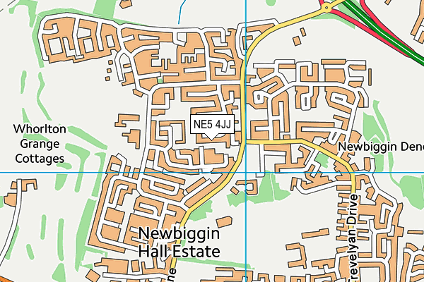 NE5 4JJ map - OS VectorMap District (Ordnance Survey) NE5 4JJ map - OS VectorMap District (Ordnance Survey)