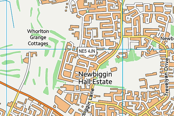NE5 4JN map - OS VectorMap District (Ordnance Survey) NE5 4JN map - OS VectorMap District (Ordnance Survey)