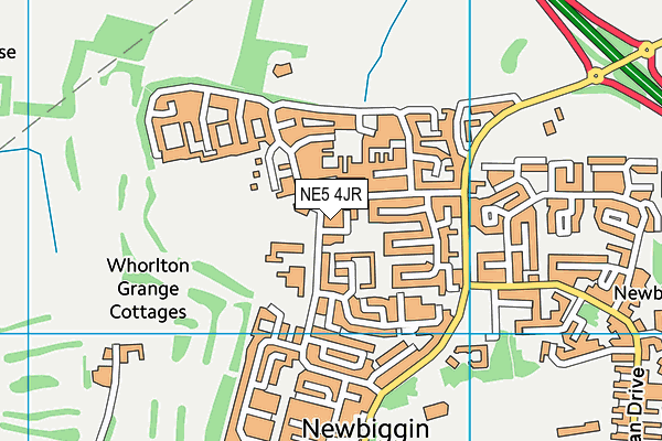 NE5 4JR map - OS VectorMap District (Ordnance Survey) NE5 4JR map - OS VectorMap District (Ordnance Survey)