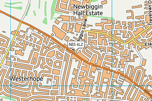 NE5 4LZ map - OS VectorMap District (Ordnance Survey) NE5 4LZ map - OS VectorMap District (Ordnance Survey)