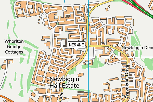 NE5 4NE map - OS VectorMap District (Ordnance Survey) NE5 4NE map - OS VectorMap District (Ordnance Survey)
