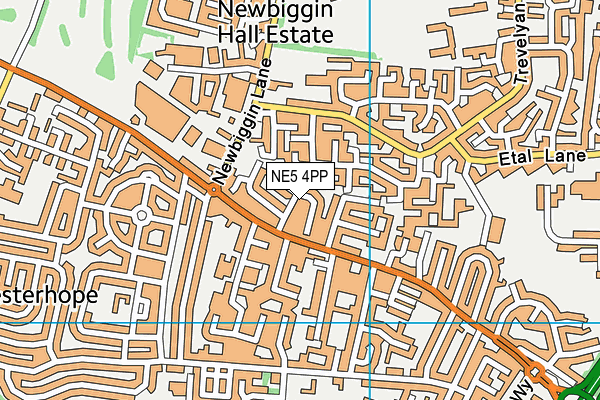 NE5 4PP map - OS VectorMap District (Ordnance Survey) NE5 4PP map - OS VectorMap District (Ordnance Survey)