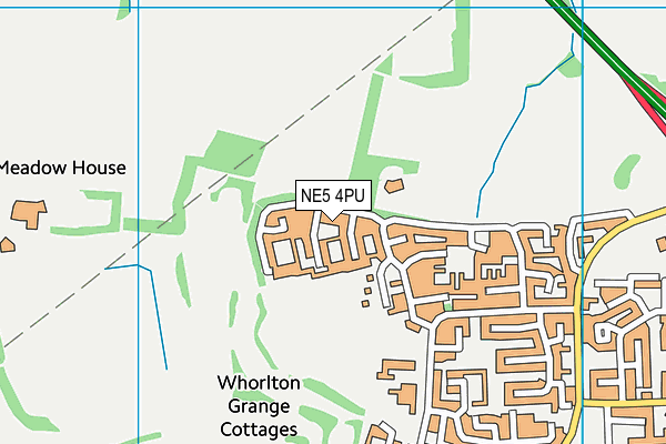 NE5 4PU map - OS VectorMap District (Ordnance Survey) NE5 4PU map - OS VectorMap District (Ordnance Survey)