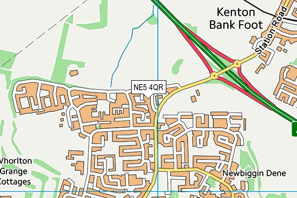 NE5 4QR map - OS VectorMap District (Ordnance Survey)