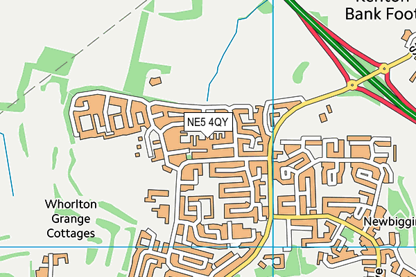 NE5 4QY map - OS VectorMap District (Ordnance Survey)