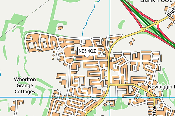NE5 4QZ map - OS VectorMap District (Ordnance Survey) NE5 4QZ map - OS VectorMap District (Ordnance Survey)