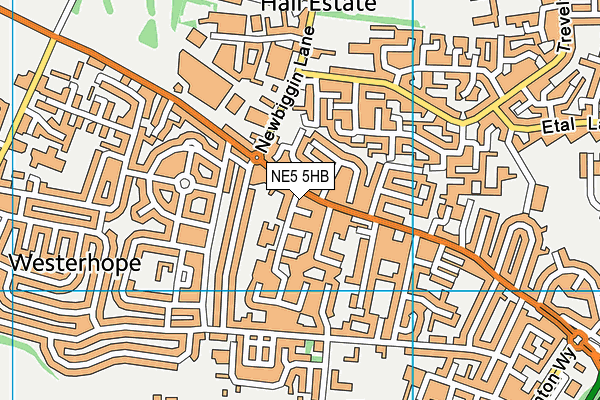 NE5 5HB map - OS VectorMap District (Ordnance Survey) NE5 5HB map - OS VectorMap District (Ordnance Survey)