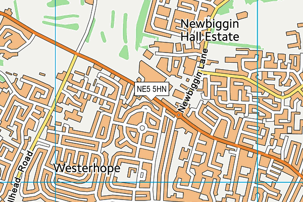 NE5 5HN map - OS VectorMap District (Ordnance Survey) NE5 5HN map - OS VectorMap District (Ordnance Survey)